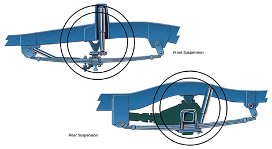 Civilian Taper-type leaf spring suspension