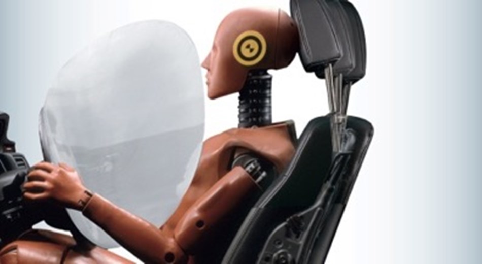 NP200 safety features demonstrated with crash test dummy